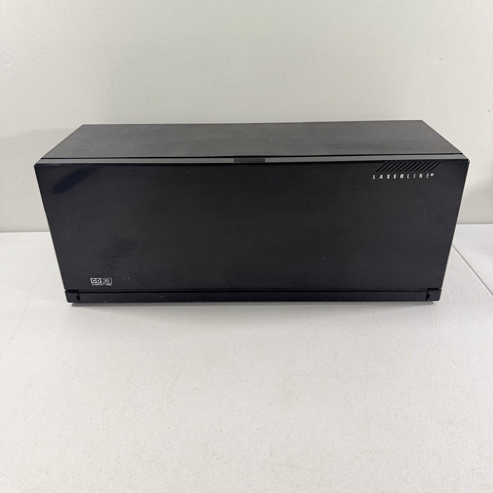 Laserline CD Storage 36 Compact Disc Case Holder Wall Mountable W/Drop Down Door